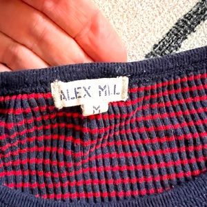 Alex Mill, ribbed top, striped, M
